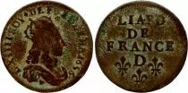 Francia Liard from France Juvenile bust - Louis XIV - 1656 D - Lyon