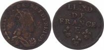 Francia Liard of France with juvenile bust - Louis XIV - 1655 E Meung sur Loire