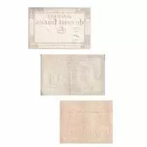 Francia Lot of 3 assignats - Varieties years and serials - F to VF