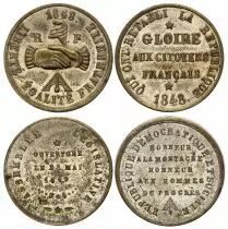 Francia Lot of 3 medals 1848-1849 - Second Republic.