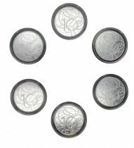 Francia Lot of 6 x 10 Euro Colorized Silver Coins BE 2025 - Disney Classics