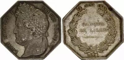 Francia Louis Philippe I -  Banque de Lille  - 1836 - Silver