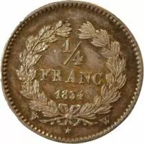 Francia Louis Philippe I - 1/4 Silver Franc - 1834 W Lille