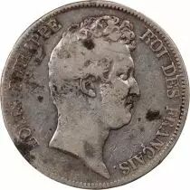 Francia Louis Philippe I - 5 Silver Francs, Without I, Hollowed Edge - 1830 A Paris