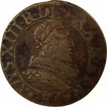 Francia Louis XIII - Double Tournois, 1er Type - 1633 E Tours