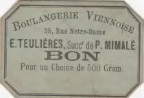 Francia M. Teuli&egrave;res - Boulangerie Paris Bon pour un Choine de 500 Gram.. - VF