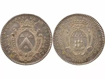 Francia Maire de Nantes, Ren� Darquistade - Jeton Argent - 1743