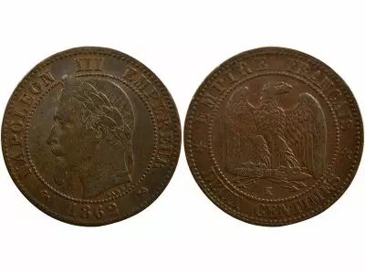 Francia Napol�on III - 2 Cents 1862 K Bordeaux