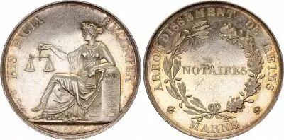 Francia Notaires  - Reims - 1824 (1860-1880) - Silver