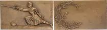Francia Plaque en Bronze -  l\'Escrimeuse - Concours d\'Arts des Jeux Olypimpiques 1924 - Par Ernesta Robert Merignac