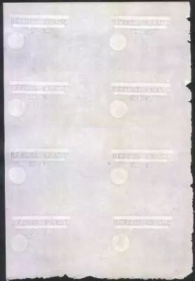 Francia Project of 50F sheet of 8 not issued