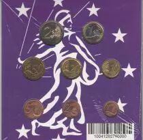 Francia Proof BU Set 2018 -  8 Euros coins 1 cent to 2  Euros