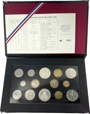 Francia Proof Set France 1989 - 14 coins - UNC