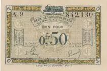 Francia R.4 0.50 Francs, Franco-Belgian Railways - 1923