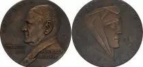 Francia Ren&eacute; Coty - Pr&eacute;sident de la R&eacute;publique - Bronze par J.H. Coeffin