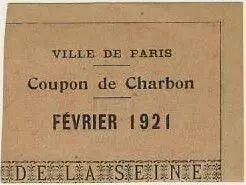 Francia Sans valeur Paris Coupon de charbon
