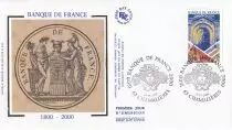 Francia Sceau de la Banque de France - Premier jour d\'&eacute;mission - Enveloppe philat&eacute;lique