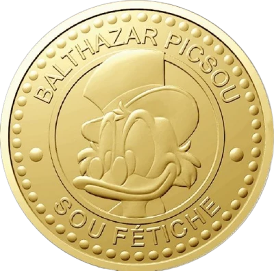 Francia Scrooge McDuck\'s Lucky Penny - Mini gold medal in a gift box