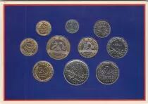 Francia S�rie 10 pi�ces en francs 1994  - 1 centime � 20 Francs
