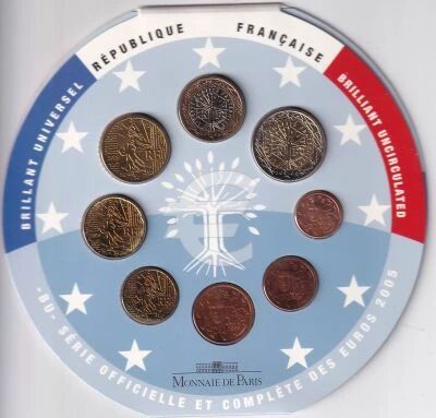 Francia S�rie Euros FRANCE - 1 centime � 2 euros - 2005