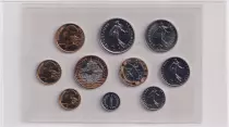 Francia Set of 10 coins 1995 in Francs BU