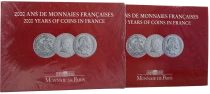Francia Set of 3 French 5-franc coins - 2000 Years of French Coins - 2000 - Volume II