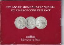 Francia Set of 3 French 5-franc Coins - 2000 Years of French Coins - 2000 - Volume III