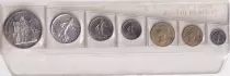 Francia Set of 7 coins 1965 in Francs