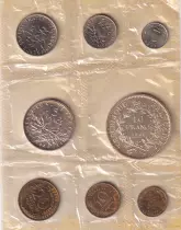 Francia Set of 8 coins 1968 without box in Francs FDC