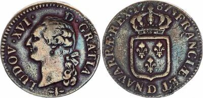 Francia Sol called \ � l\'�cu\  - Louis XVI - 1788 - D Lyon