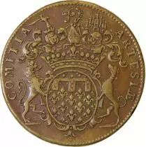 Francia States of Artois, Louis XV - Brass Token - Issue of 1726