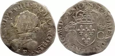 Francia Teston Charles IX - 1562  E Tours - Silver  - 2 nd type
