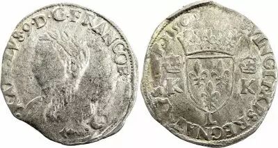 Francia Teston Charles IX - 1565  L Bayonne  - Silver  - 4th type - Fine - 2nd ex