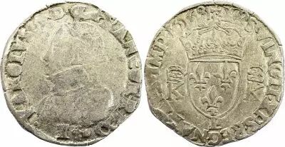 Francia Teston Charles IX - 1568  L Bayonne  - Silver  - 4th type - Fine