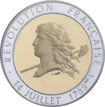 Francia Token - Bicentenary of the Revolution by Folon - Without certificate - Gold and Silver