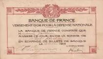 Francia Versement d\'or pour la d&eacute;fense nationale - 14-10-1915 - VF+