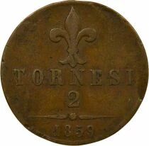 Francis II - 2 Tornesi - 1859