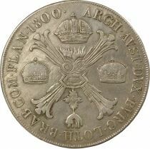 Francis II - Silver Thaler, with Crowns - 1800 M Milan