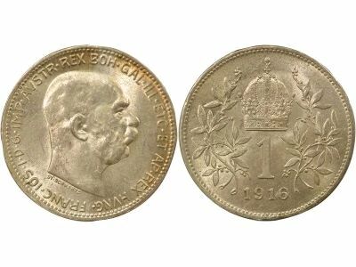 Francis Joseph I - Silver Korona - 1916 KB Kremnica