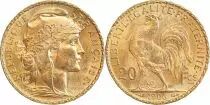 Frankreich  20 Francs, Marian - Rooster 1906 - Gold