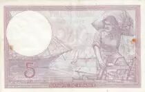 Frankreich  5 Francs Modified helmeted woman - 02.11.1939 - Serial Y.65902 - Fay04.14