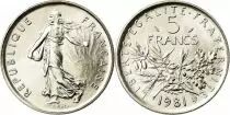 Frankreich  5 Francs Woman sowing seed - 1981