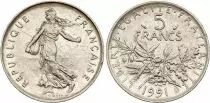 Frankreich  5 Francs Woman sowing seed 1991 - KM.926a