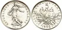 Frankreich  5 Francs Woman sowing seed 1992 - KM.926a