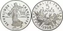 Frankreich  5 Francs Woman sowing seed 1998 - pROOF