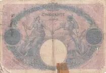 Frankreich  50 Francs - Blue and Rose - 29-05-1911 - Serial X.4022 - P.64