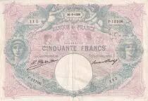 Frankreich  50 Francs - Blue and Rose - 30-09-1926 - Serial P.12106 - P.64