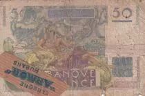 Frankreich  50 Francs - Le Verrier - 03-11-1949 - Serial H.139 - P.127
