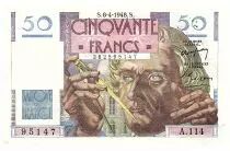 Frankreich  50 Francs - Le Verrier - 08-04-1948 - Serial A.114 - P.127