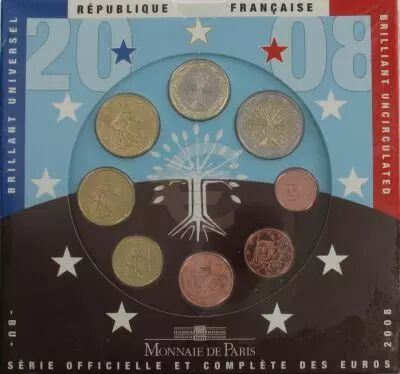 Frankreich  Monnaie de Paris BU Set 2008